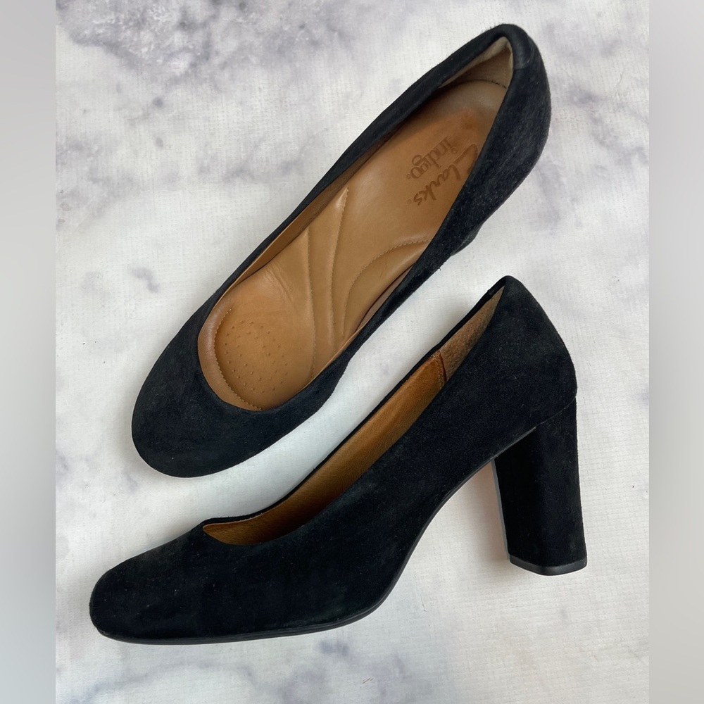 Clarks Classic Black Heels